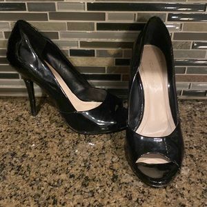 BCBG peep toe heels
